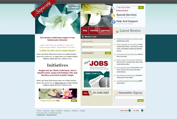 绿色个性风格的保护环境网站HTML模板