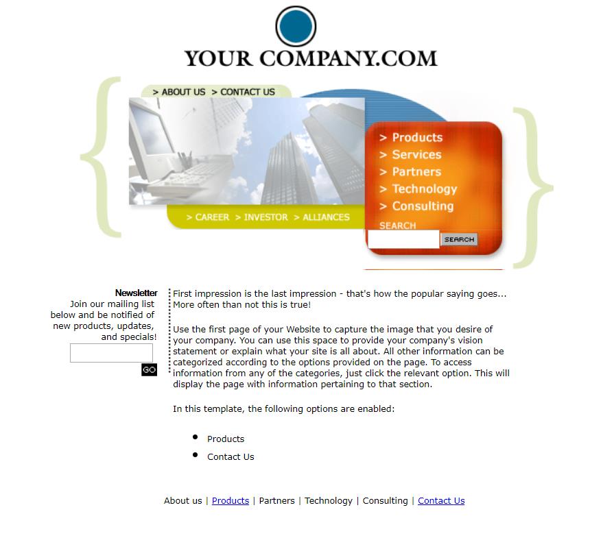 欧美简洁风格的电脑网站模板下载