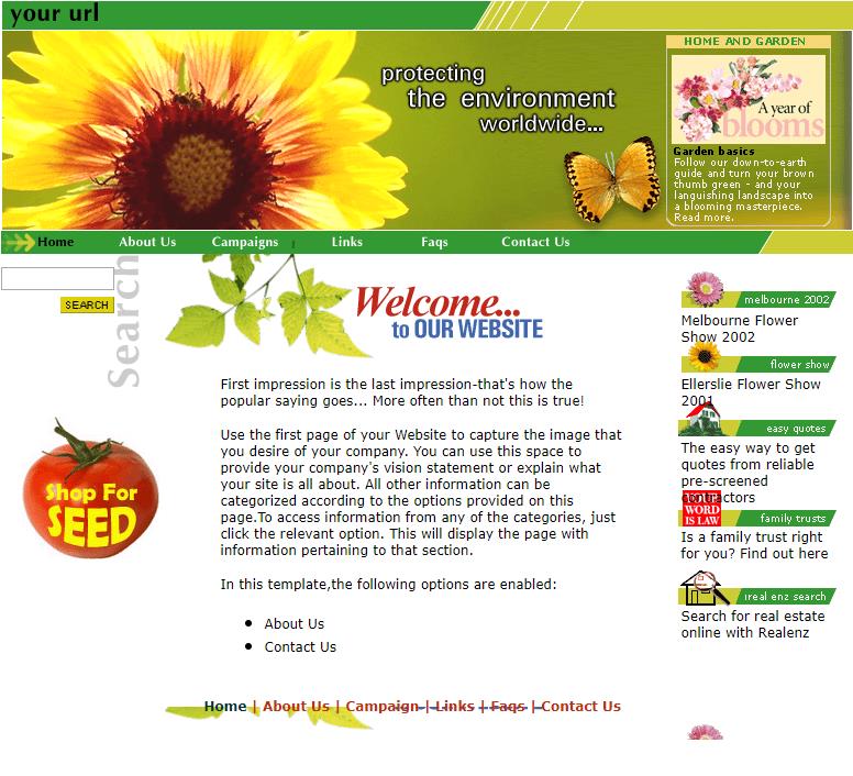 精致唯美风的鲜花企业网站模板下载