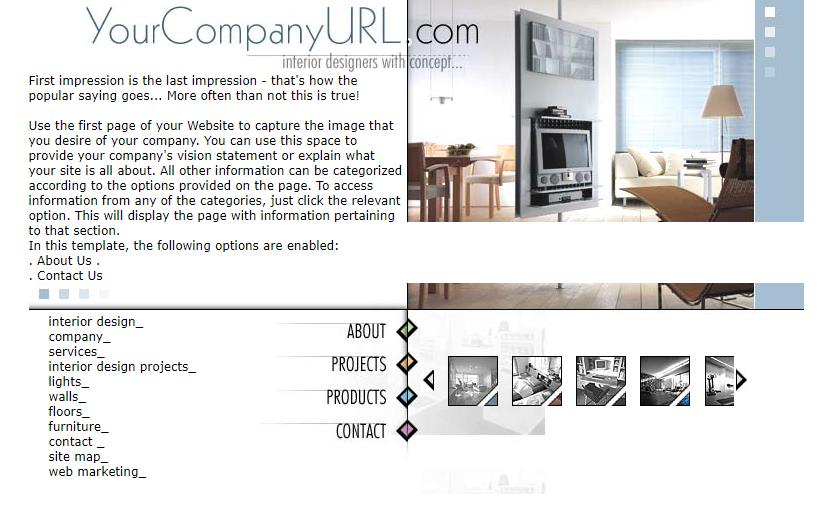 简洁白色风的家居设计企业网站模板下载