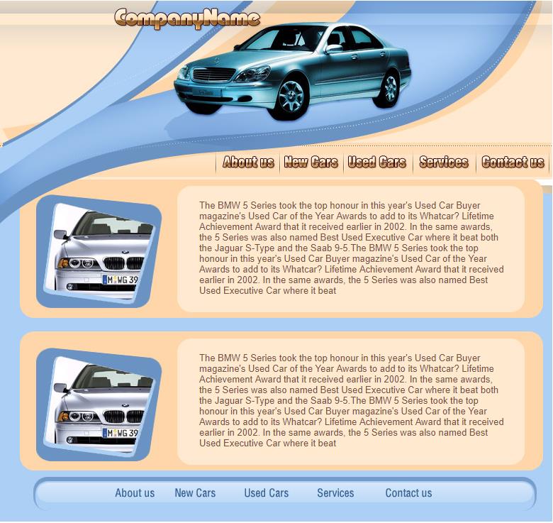 简洁精致清新的汽车公司网站模板下载