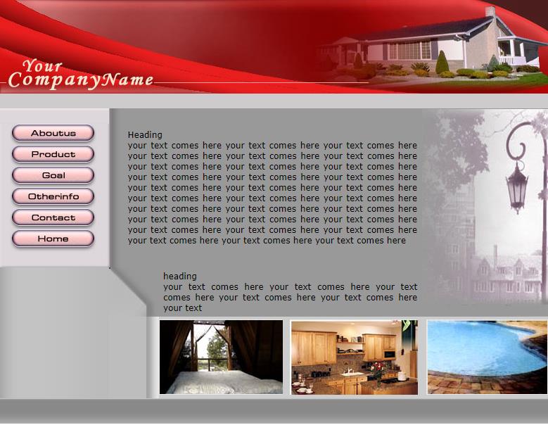 简洁实用风的别墅企业网站模板下载