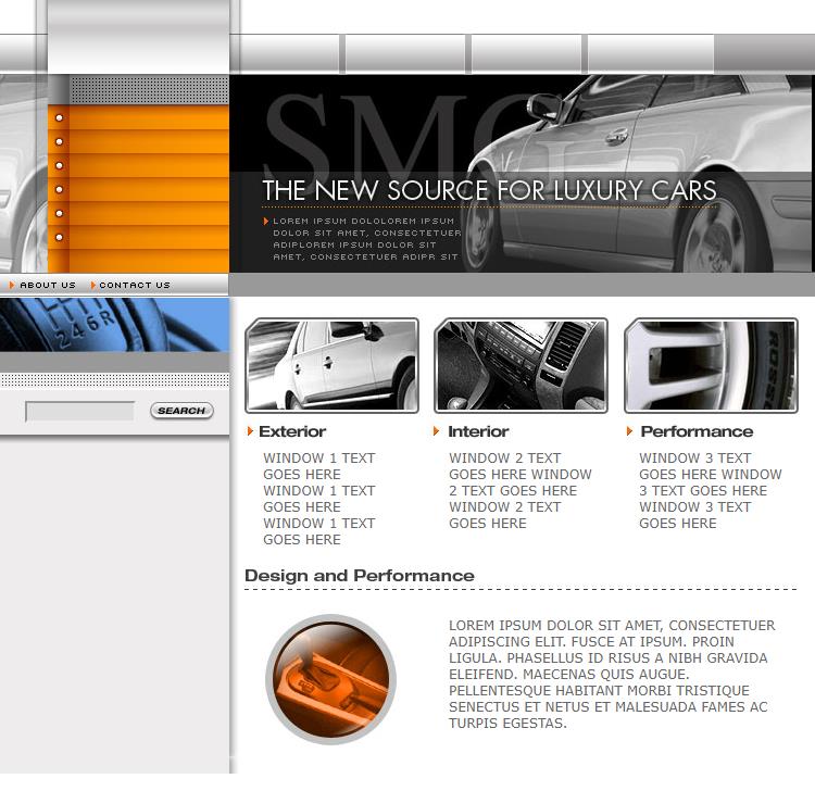 清新实用风格的汽车公司网站模板下载