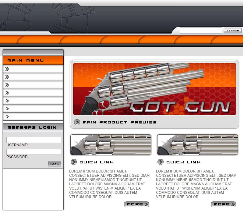 简洁风格的枪械工厂网站模板下载