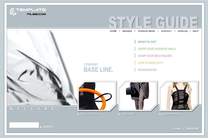 时尚个性导航的设计网站模板下载
