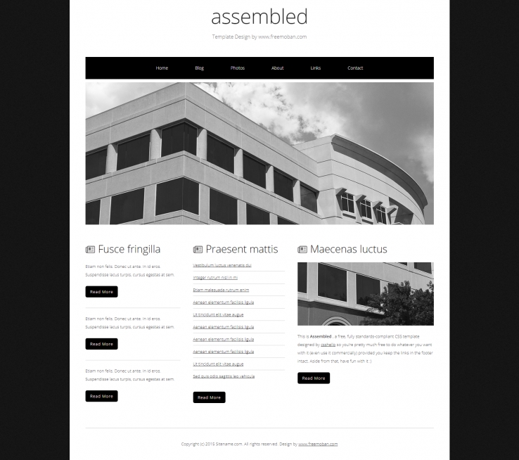 灰色大楼的个人博客网站模板下载