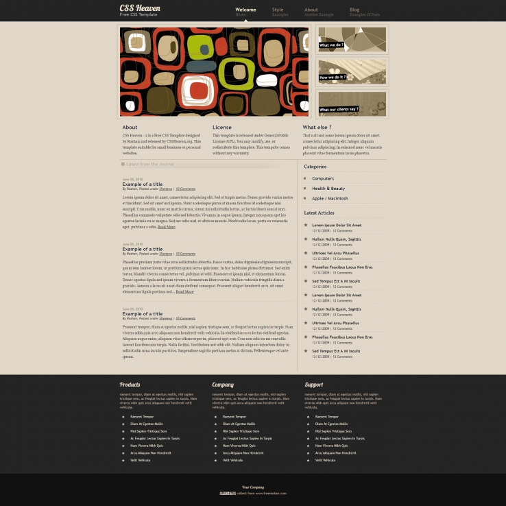 灰色艺术的个人博客设计网站模板下载