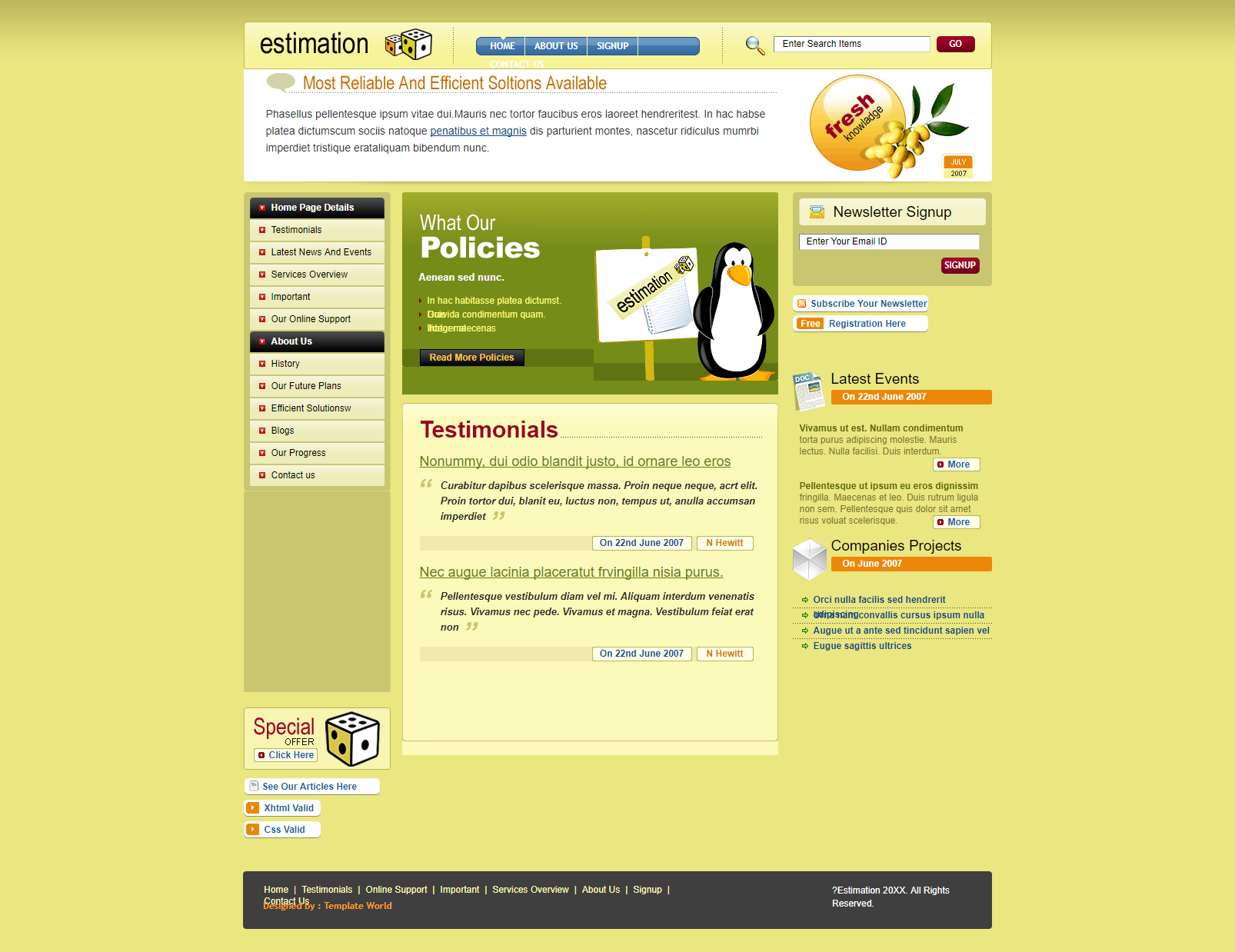 淡色精致风格的水果农产品网站模板下载