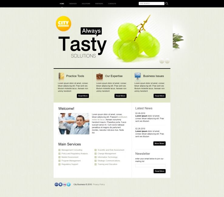 创意简洁精美的企业网站模板下载