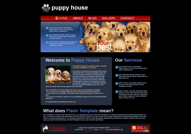 精致简洁酷炫的宠物企业网站模板下载