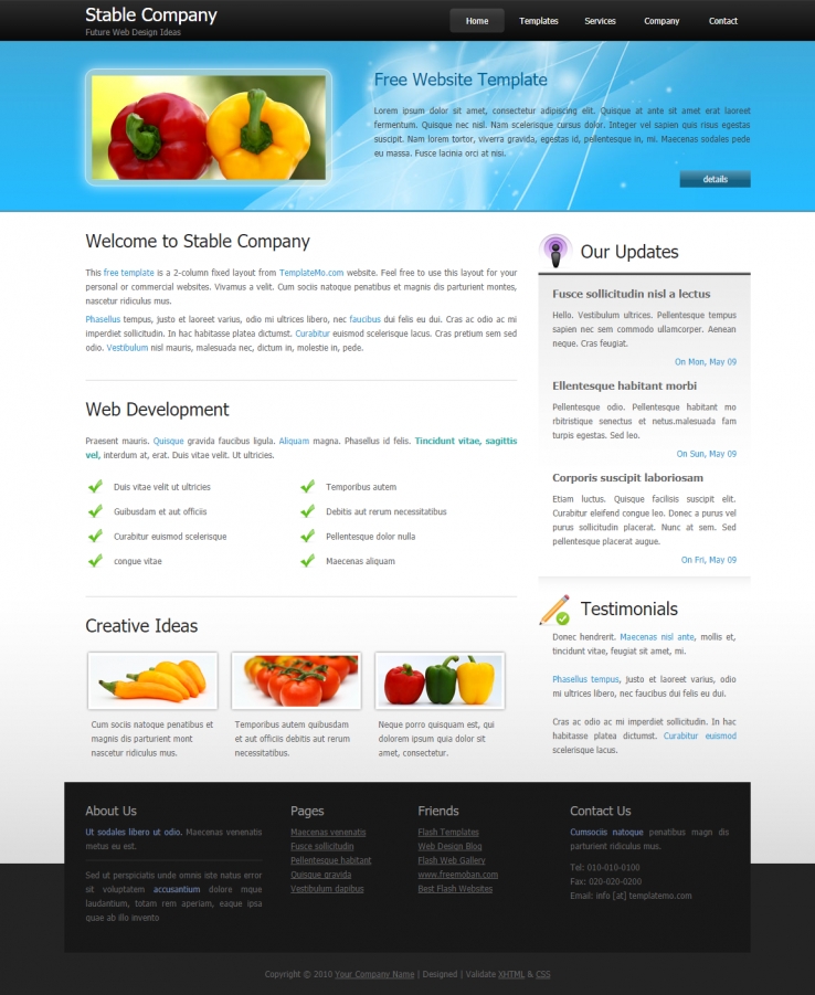 简洁精致效果的水果企业网站模板下载