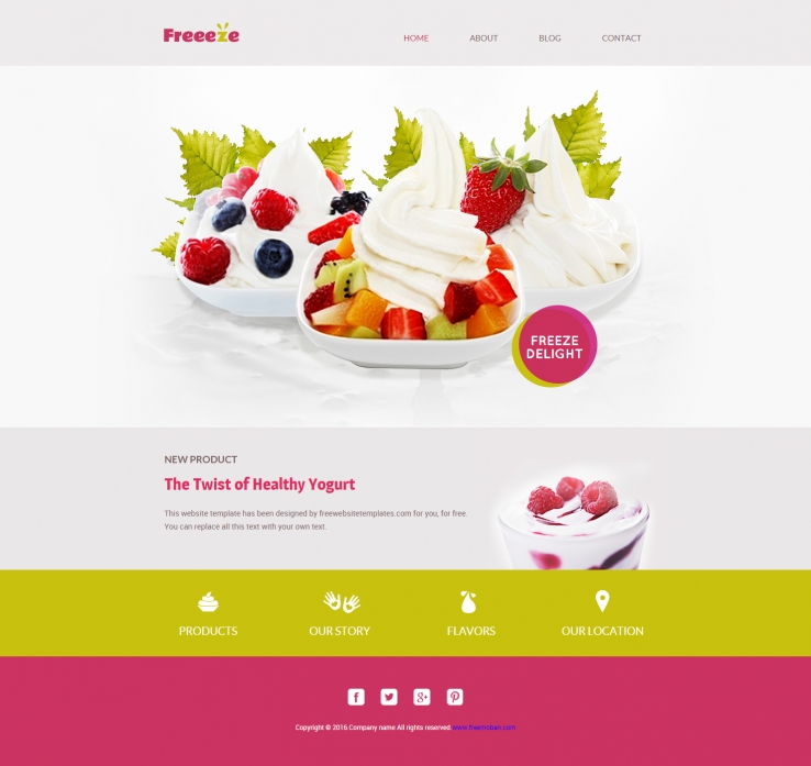 灰色简洁风格的美味甜点蛋糕企业网站模板