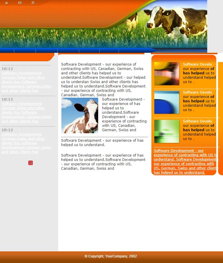 清新简洁的奶牛企业网站模板下载