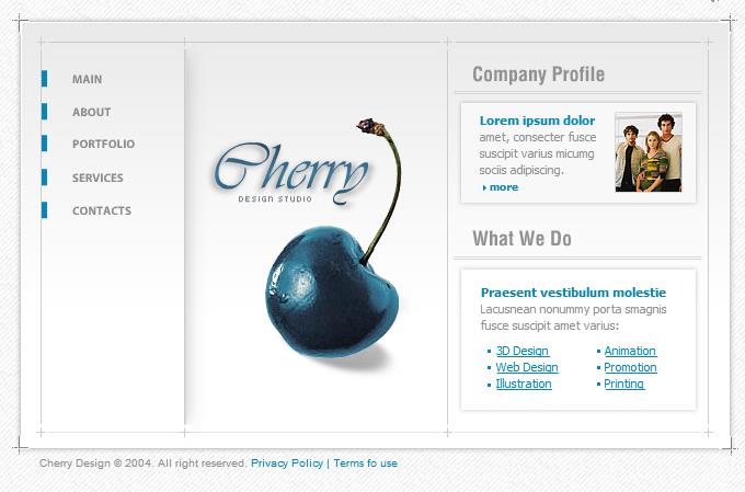 简洁蓝色精致风的水果企业网站模板下载