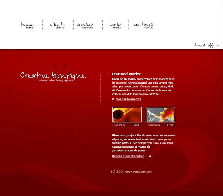 红色精致主题的企业网站模板下载