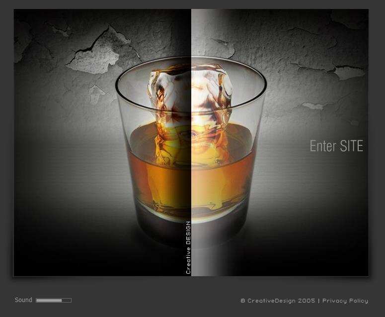 黑色创意风格的酒业企业网站模板下载