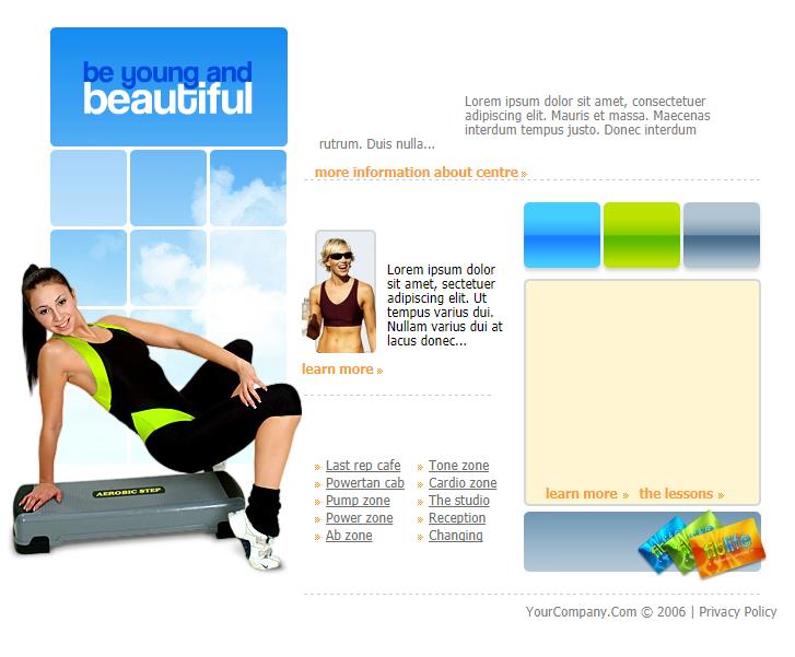 精致简洁的健生健身网站模板下载