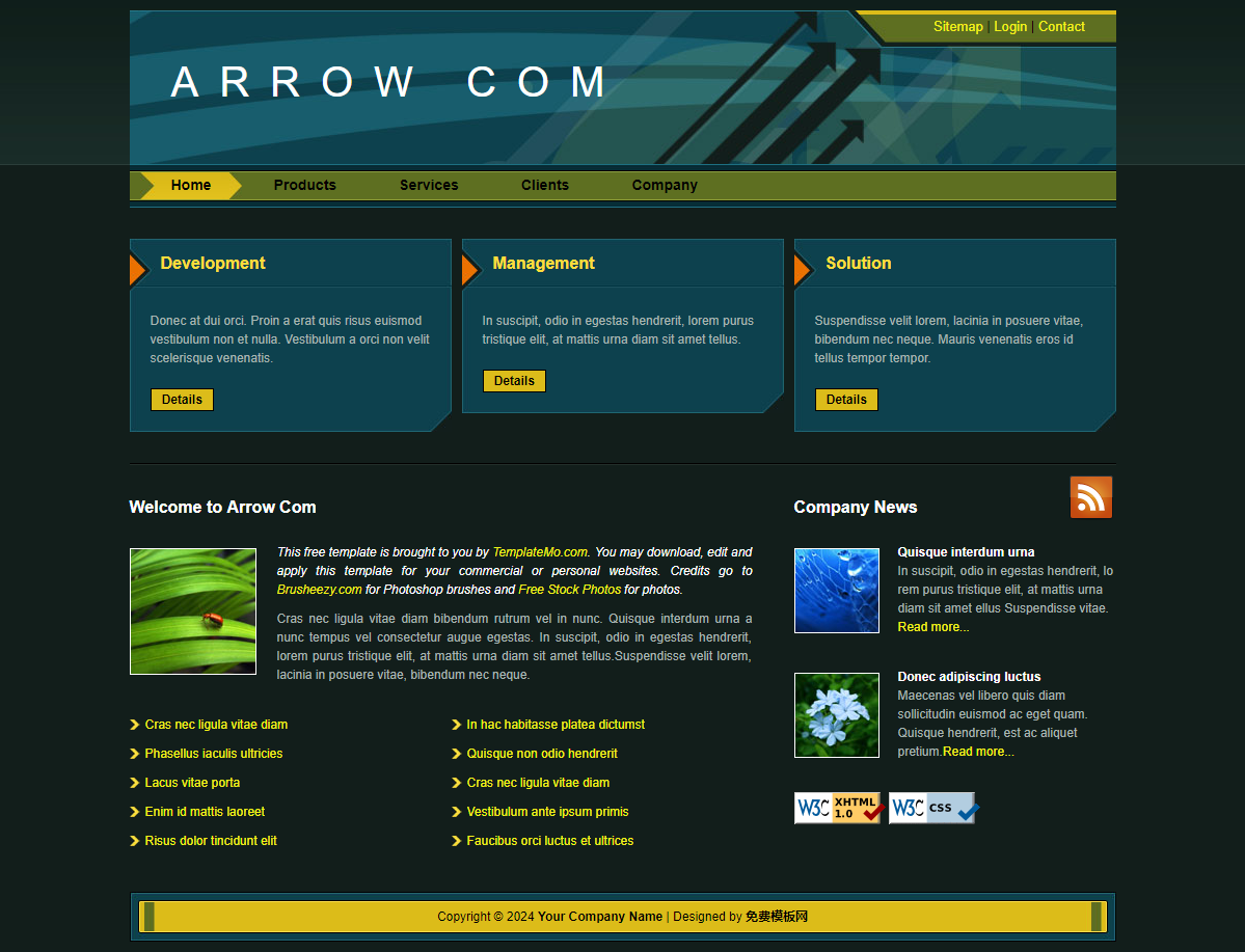 简洁黑色单页的设计企业网站模板下载