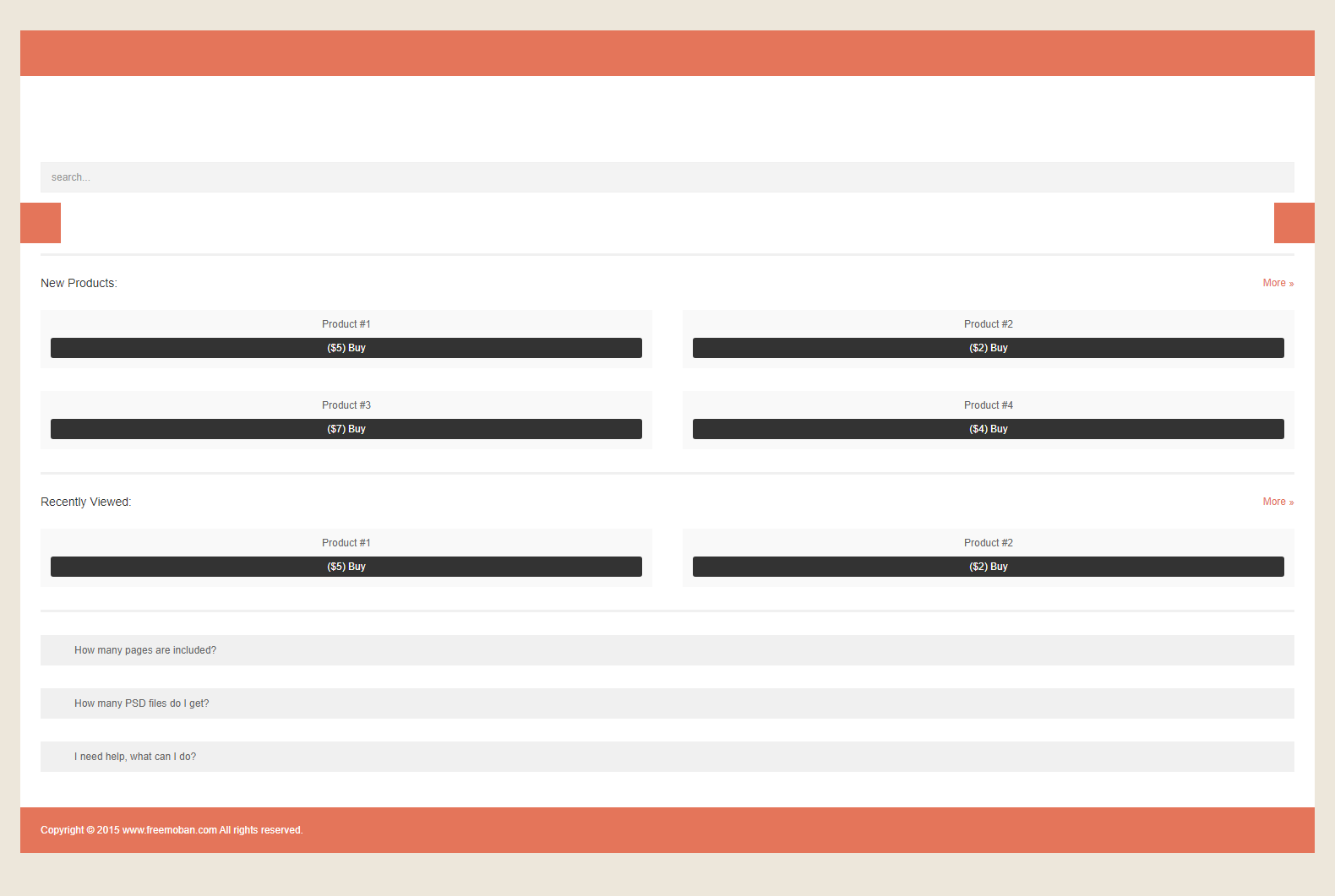 橙色简洁风格的摄影数码企业网站模板