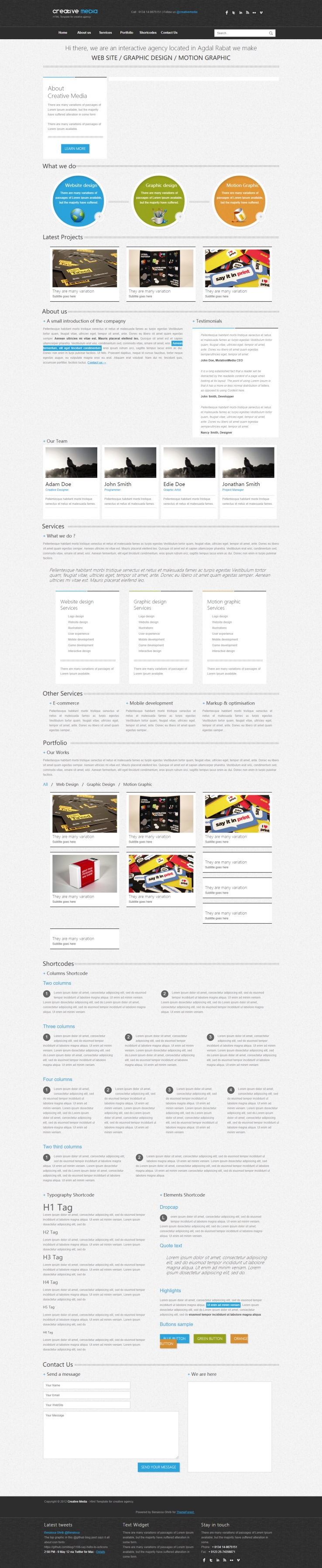 精致简洁风格的创意设计企业网站模板下载