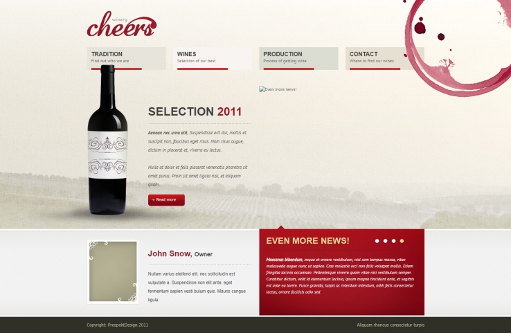 高端红色创意的红酒企业网站模板下载