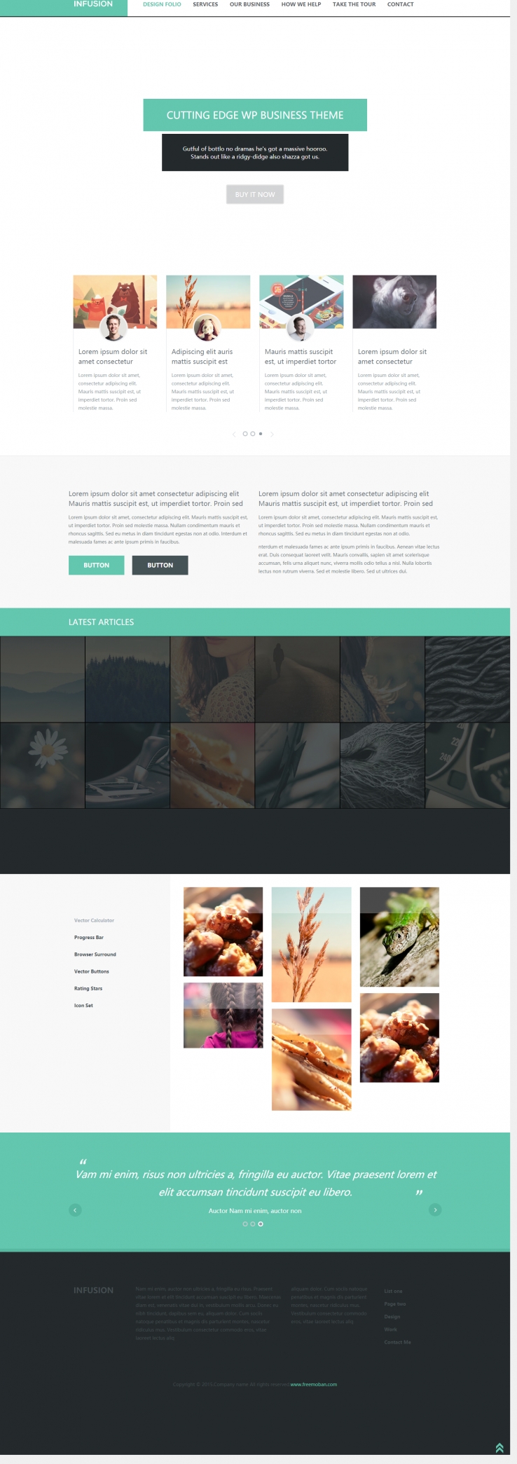绿色简洁风格的创意个性案例企业网站模板