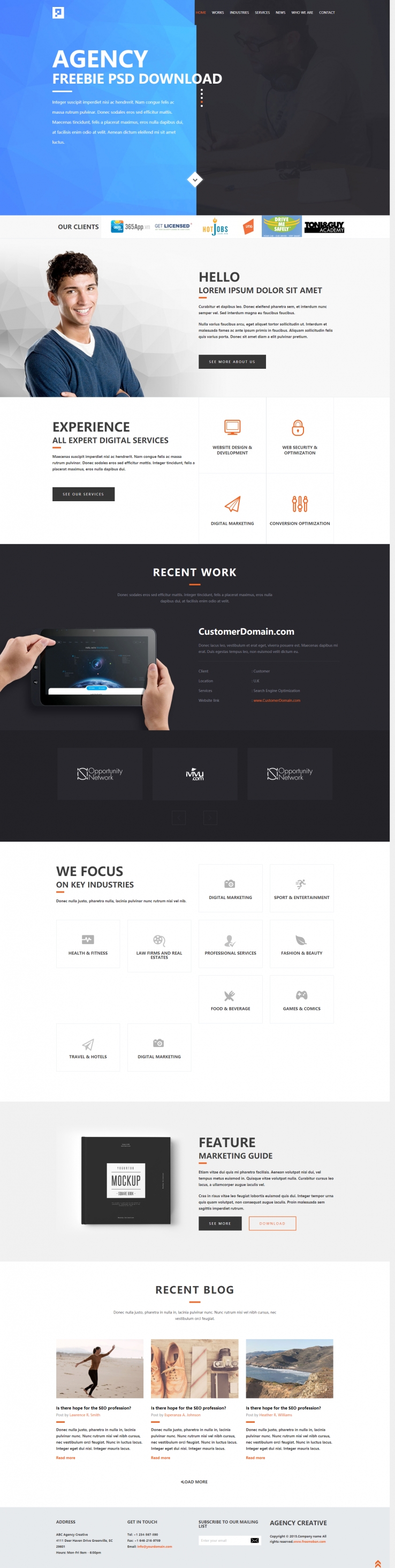 黑色创意风格的设计简历企业网站模板