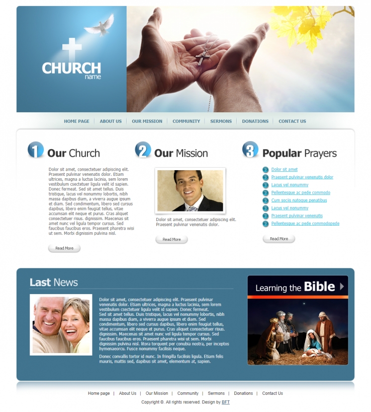 精致简洁风格的宗教信仰耶稣企业网站模板下载