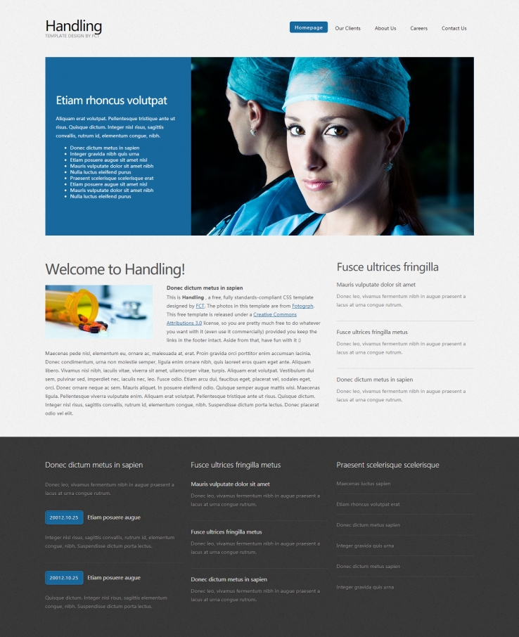 精致简洁效果的欧美医疗器械行业网站模板下载