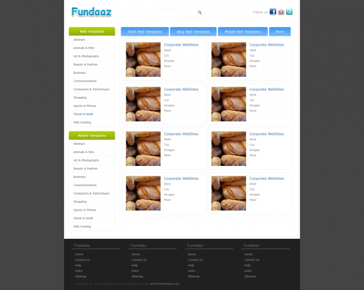 白色简洁风格的汉堡快餐外卖企业网站模板