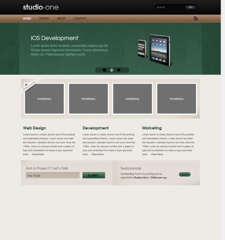 简洁精致创意的网站设计案例展示网站模板下载