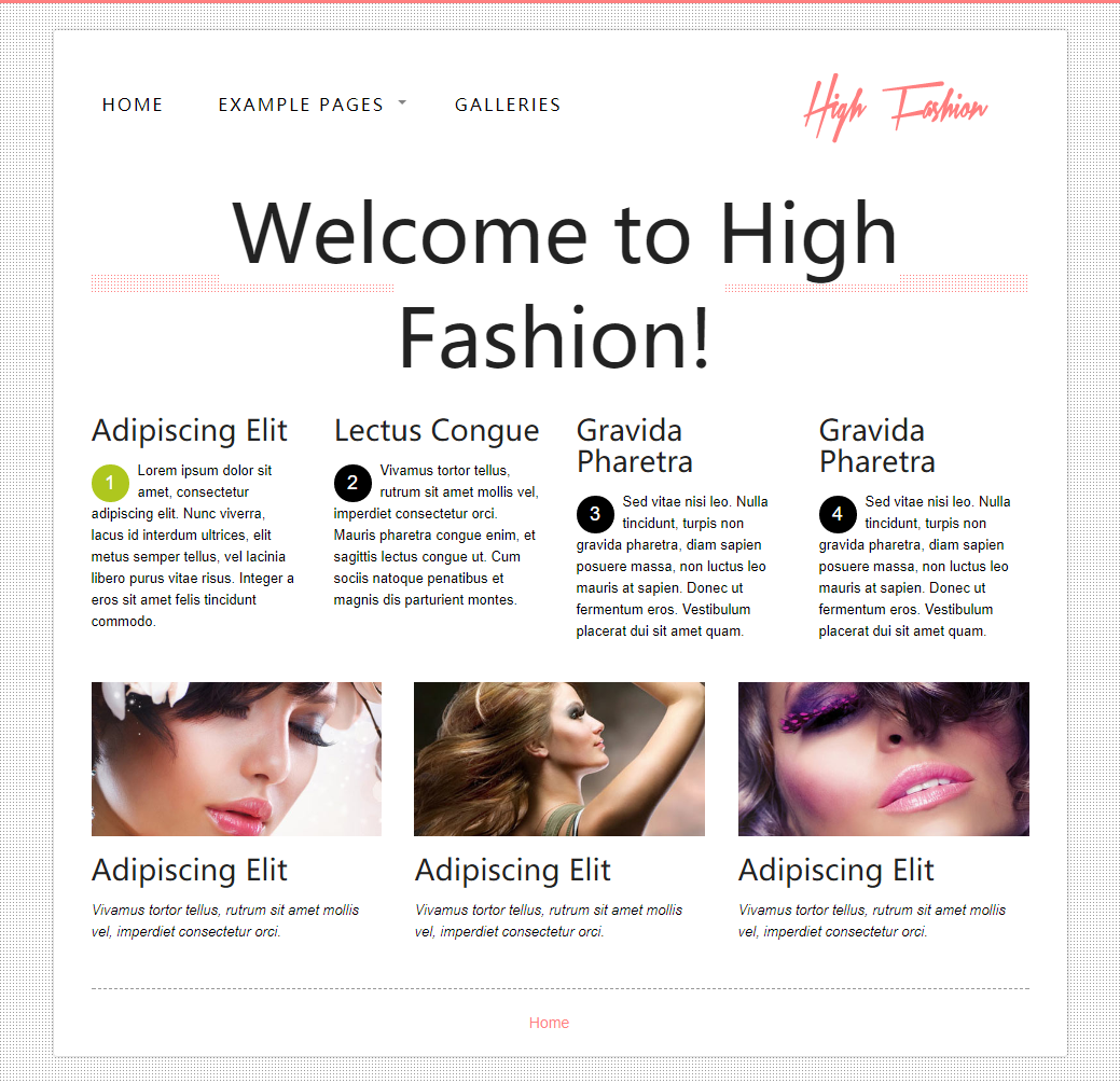 精致简洁干净的女性时尚化妆整站网站模板下载