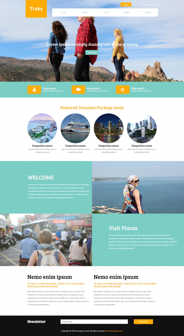 绿色简洁风格的旅游海岛度假企业网站模板