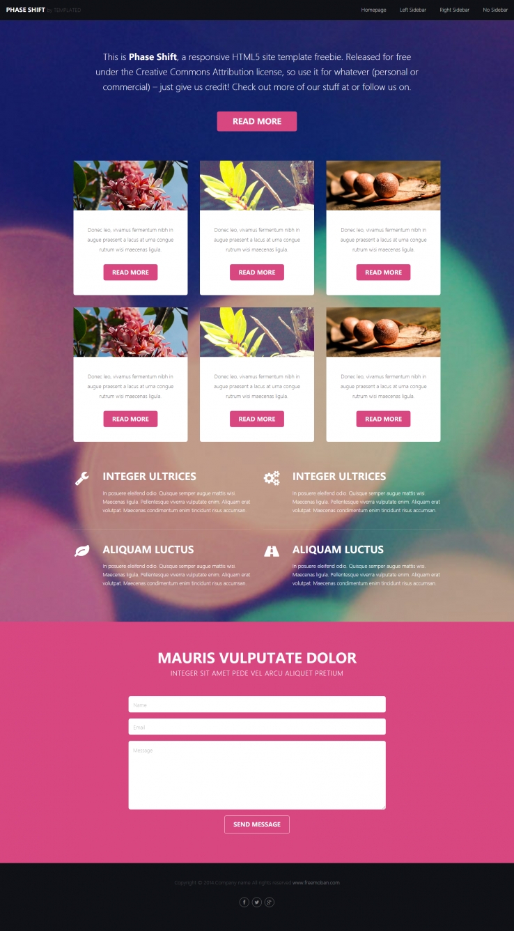 简洁花类主题的企业网站模板下载