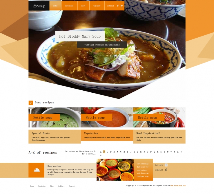 精致漂亮样式的中式餐饮美食网站模板下载
