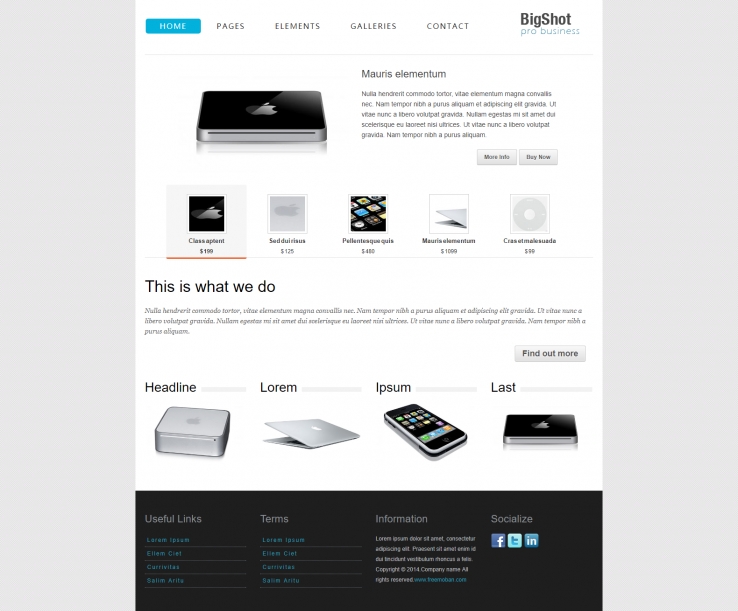 白色简洁风格的苹果数码产品企业网站模板