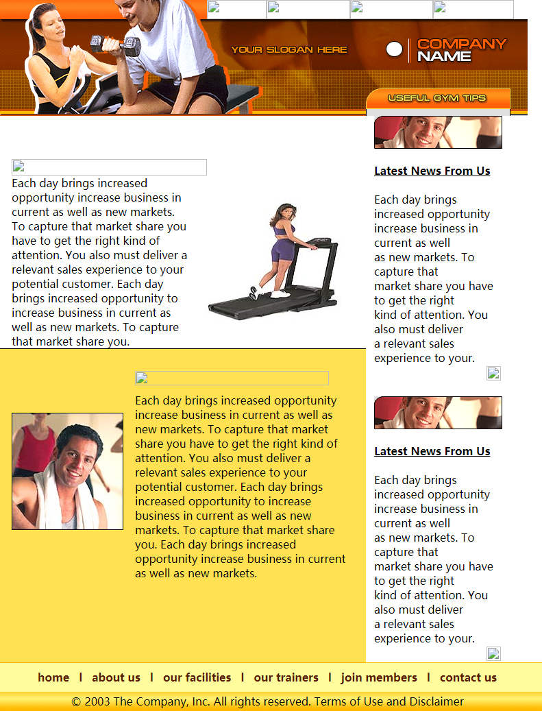 简洁实用的欧美运动健身企业网站模板下载