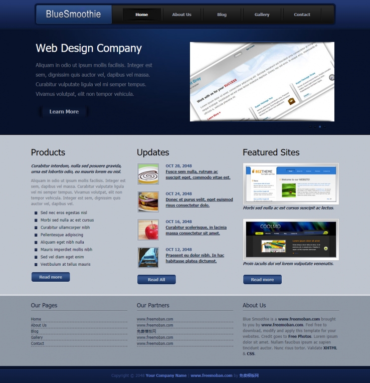 简洁精致效果的网站设计公司网站模板下载