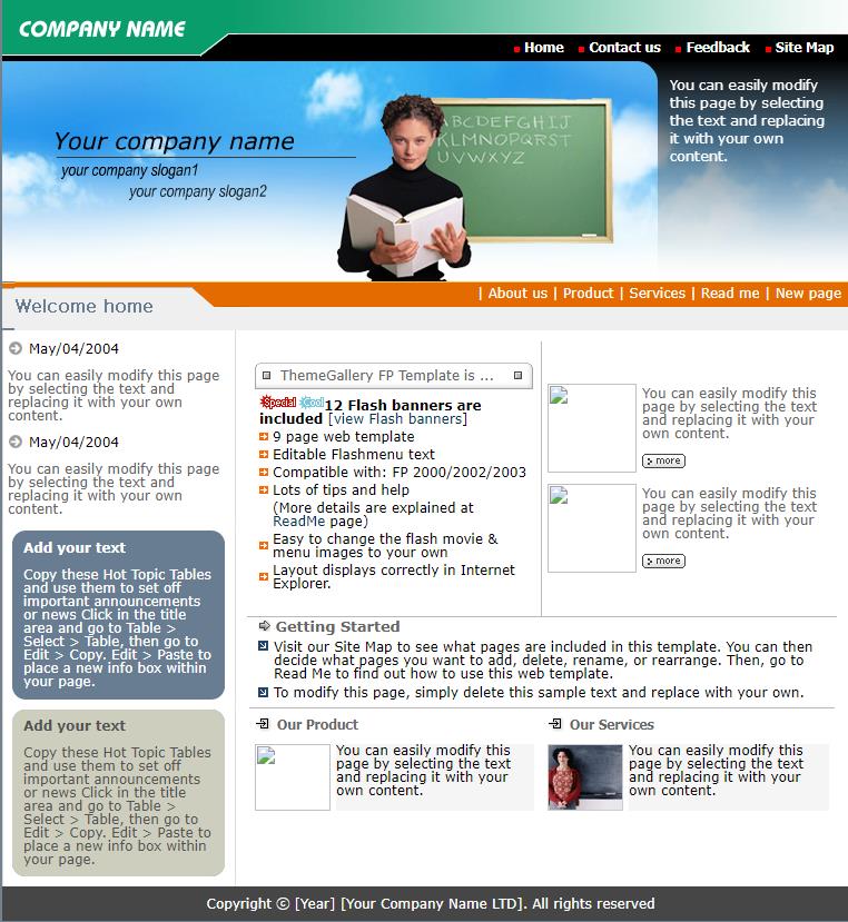 简洁实用效果的学习校园网站模板下载