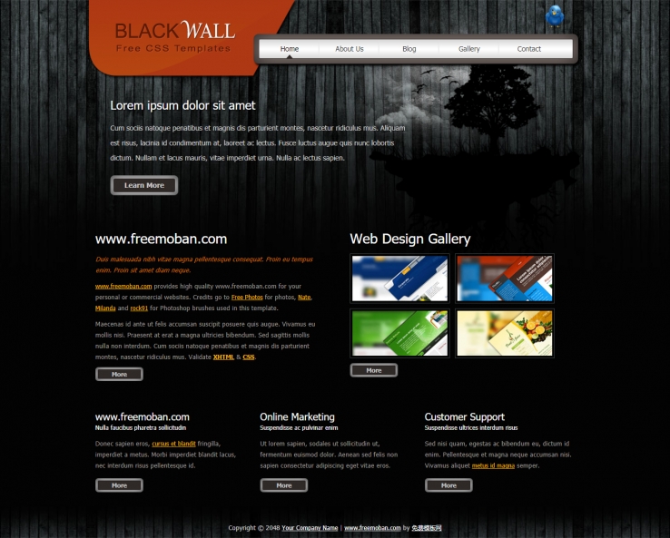 黑色精致酷炫的网站设计创意网站模板下载