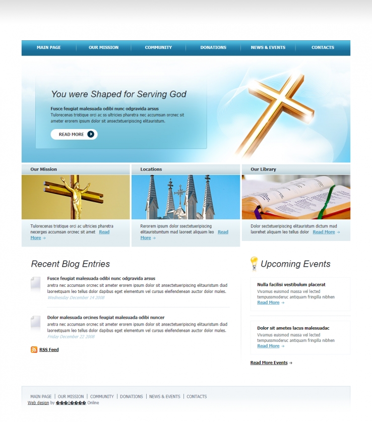 精致清新干净的宗教耶稣主题网站模板下载
