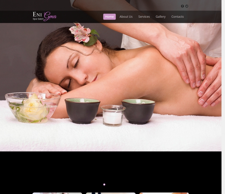 精致漂亮的美容养生spa主题网站模板下载