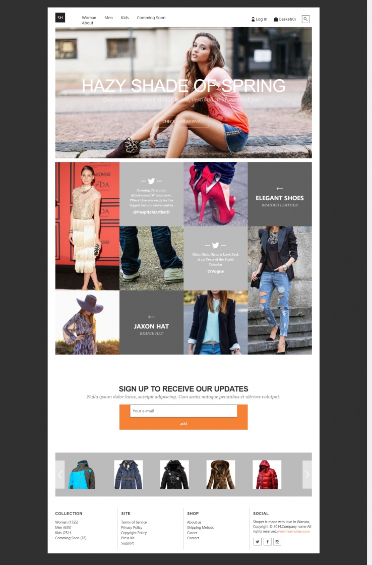响应式大气的时尚服装企业网站模板下载