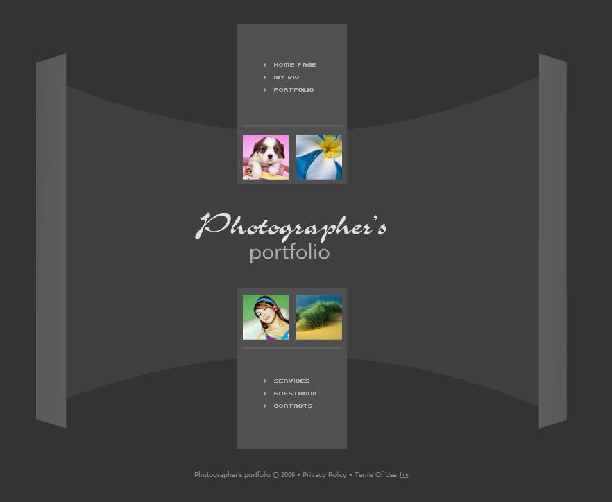 精致简洁效果的欧美摄影设计网站模板下载