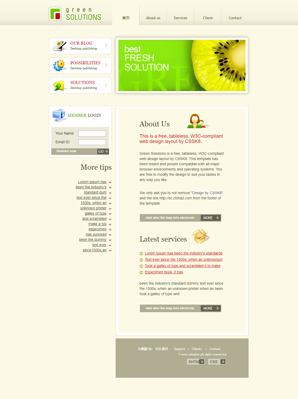 粉色精致简洁的web2.0设计网站模板下载