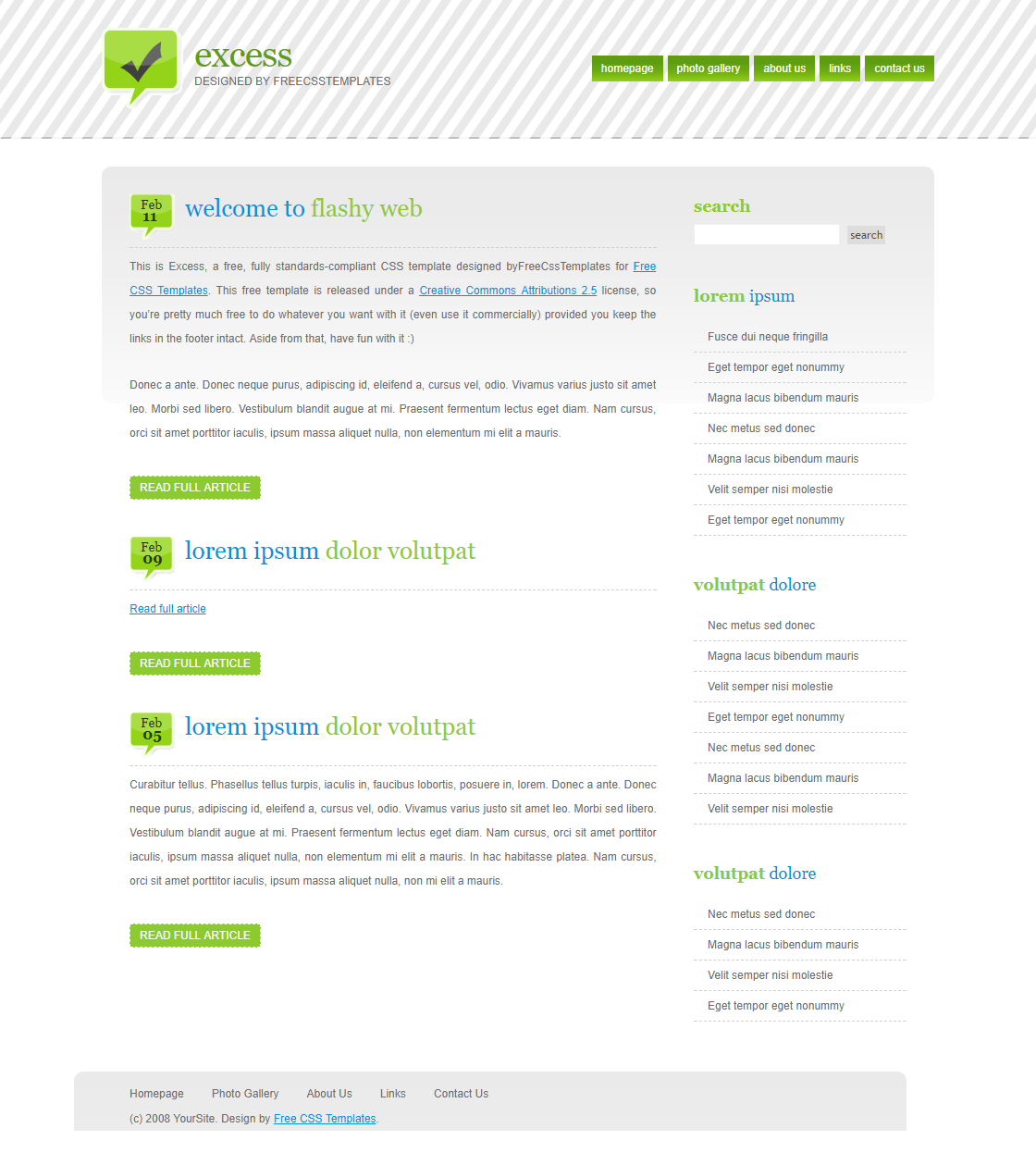 简洁精致清新的设计企业网页模板下载