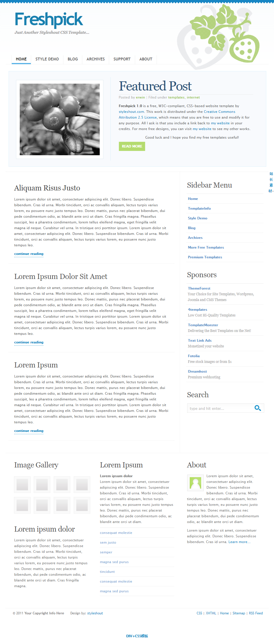 精致简洁清新的商业设计企业网站模板下载