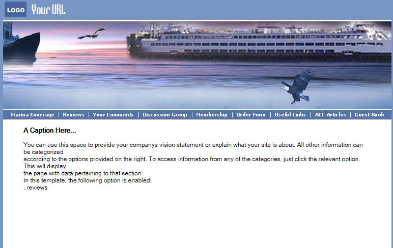 简洁蓝色效果的轮船企业网站模板下载