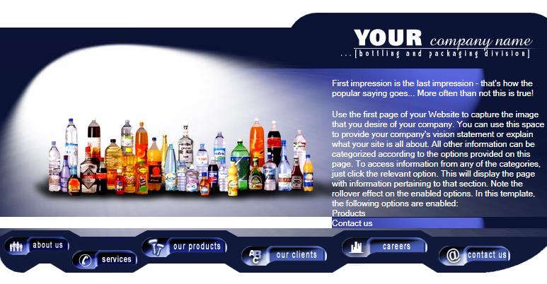 简洁精致效果的饮料企业网站模板下载
