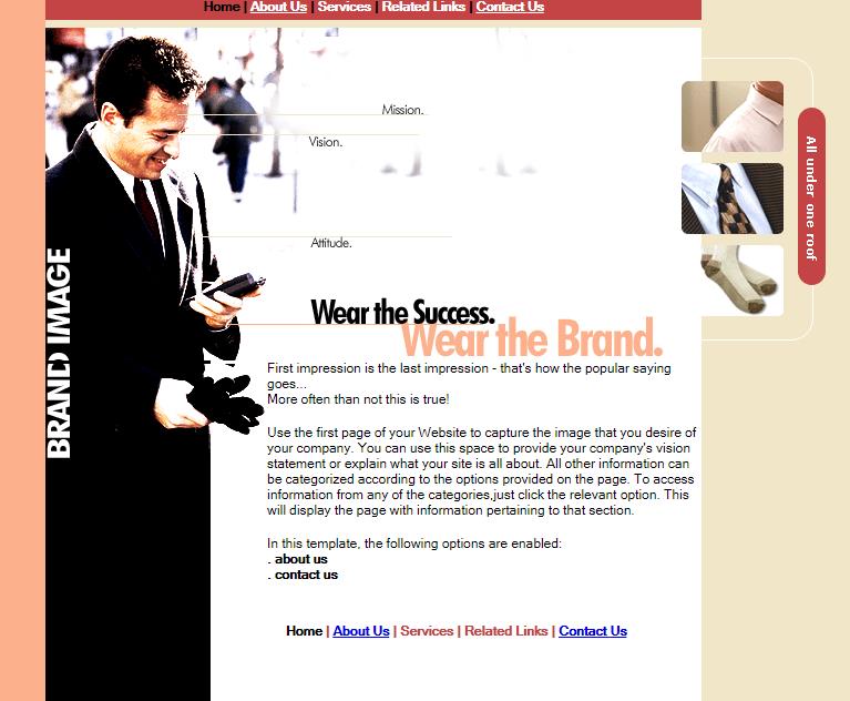 简洁清新效果的欧美服饰网站模板下载